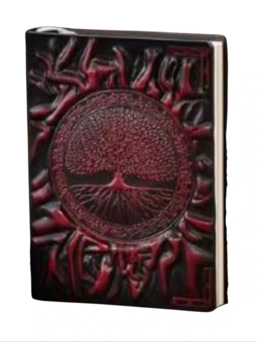 Small 3D Red Tree of Life Journal Notebook